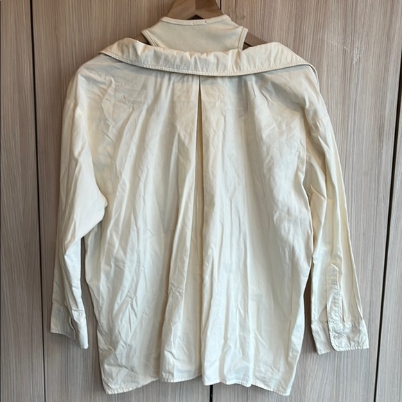 Monrow Cream Ribbed Top - Picture 7 of 7